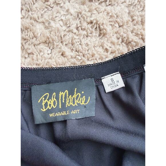 Bob Mackie Wearable Art Flowy Lined Midi Skirt S Colorful Elastic Dopamine Artsy - Picture 4 of 10